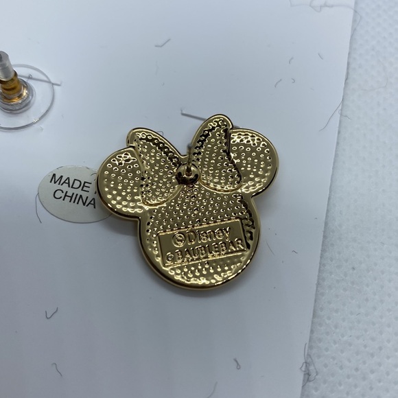 Disney X Baublebar Gold Rainbow Rhinestone Minnie Mouse Earrings - Picture 5 of 7